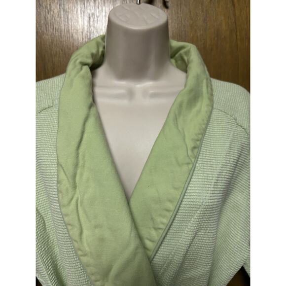 Le Jacquard Francais XS/S? BATHROBE Cotton Waffle Knit SPRING GREEN FRANCE V24 - Picture 3 of 16
